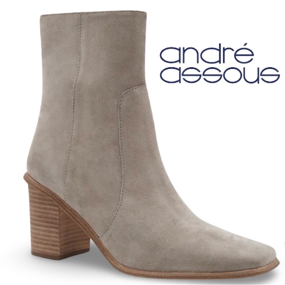 🎩🗝️ NWOB $220 Andre Assous Venice Grey Suede Boot